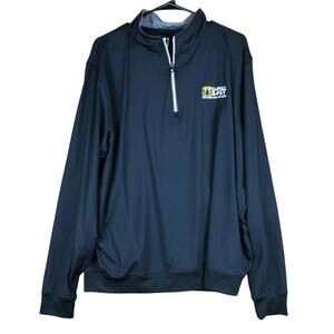 FootJoy Mens Jacket Black 1/4 Zip Athletic Long Sleeve Nylon Blend Stretch XL